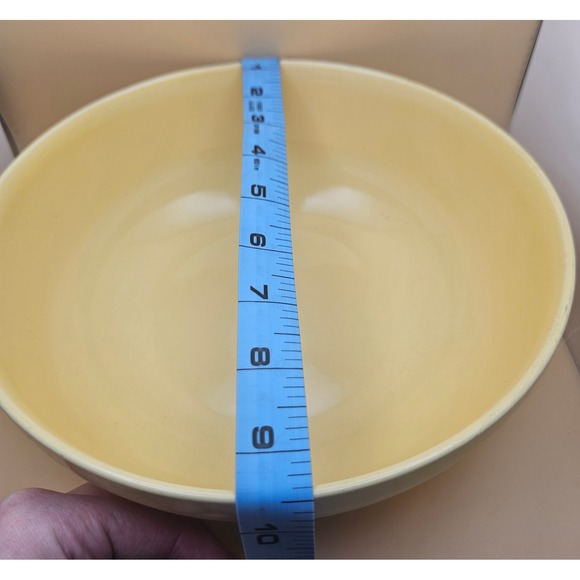 Gibson Yellow Bowl Ribbed Serving Bowl Kitchen Decor 9.5 Inch - Picture 4 of 4
